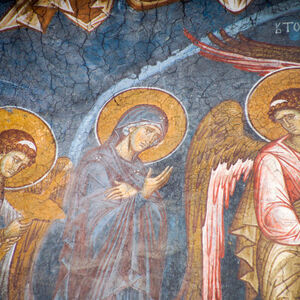 201 Hetoimasia, with Virgin, St. John the Baptist and Angels