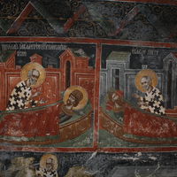 St. Nicholas appears to emperor Constantine and Ablabius