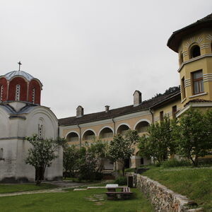 The Church of Saints Joachim and Anna (Kraljeva crkva), residential building from 1912 and the residentilal bulding of Prince Miloss