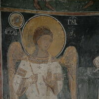 Officiating Church Fathers, detail - angel-deacon